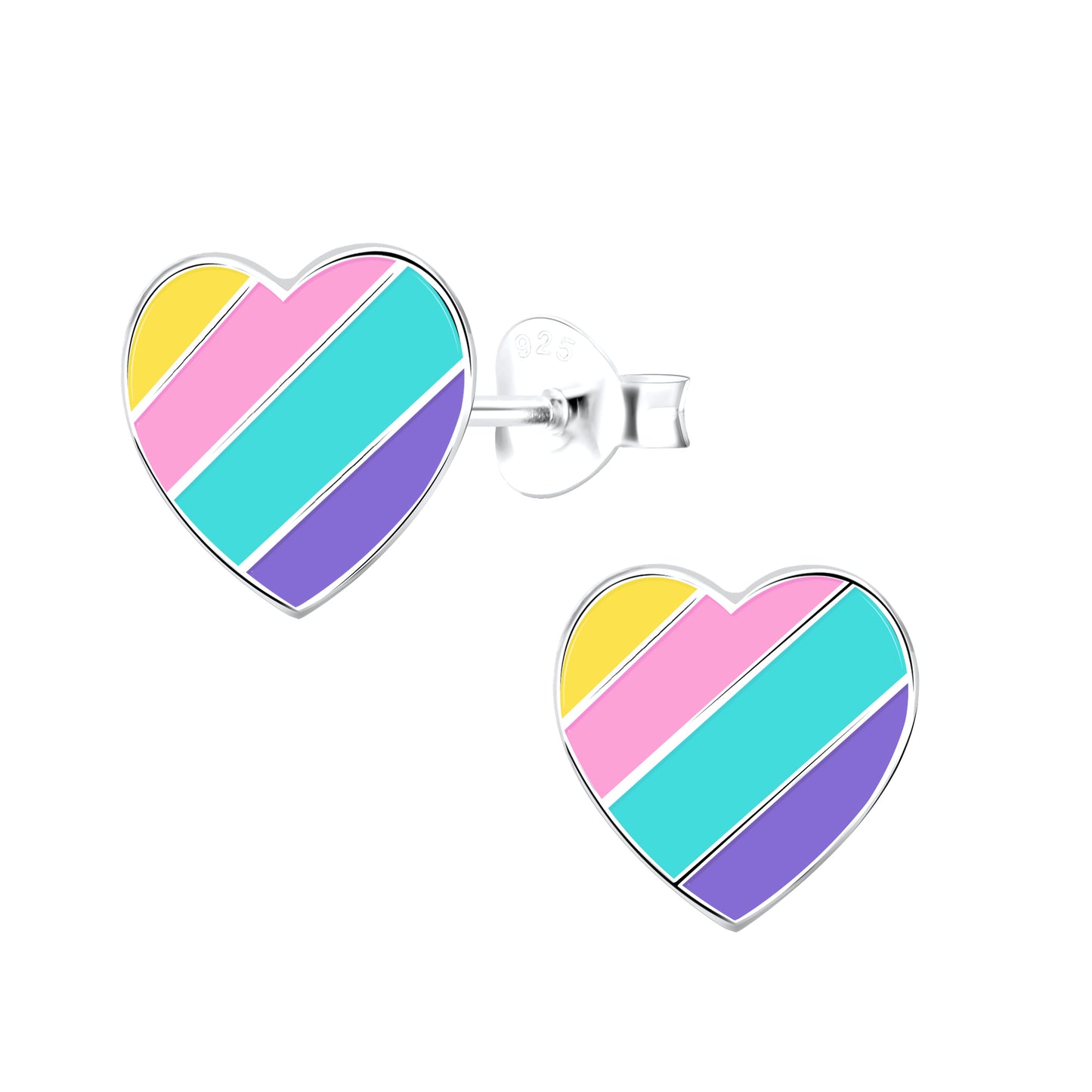 Boucles d'oreilles Rainbow Argent Argent 925