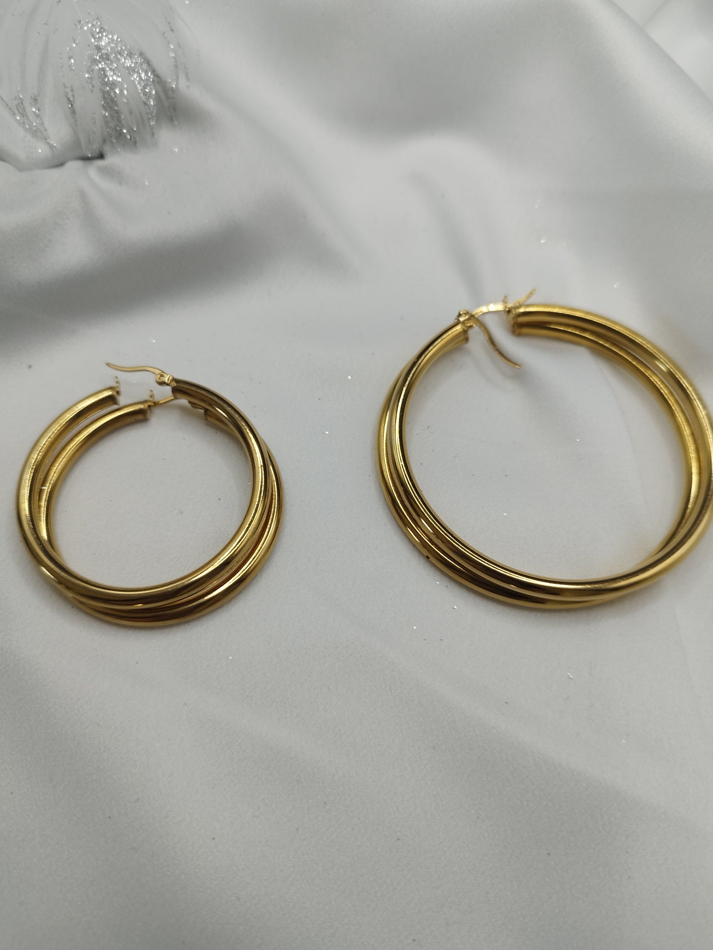 Boucles d'oreilles Créoles Divines Plaqué Or 18K