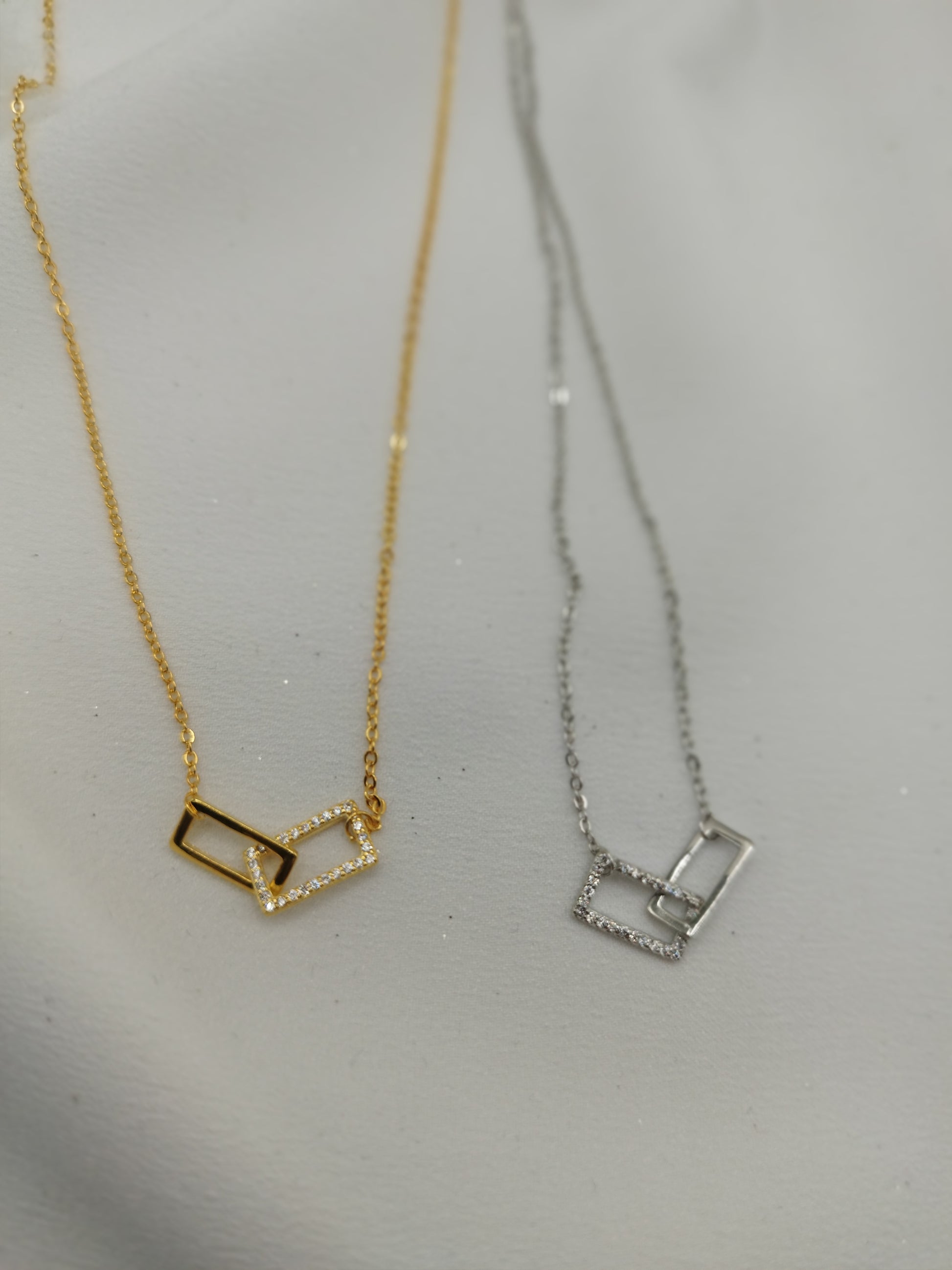 Collier Mon double Argent 925 Plaqué Or 14K – Bijoux By KS